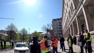 Protest geodetów na żywo