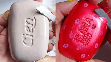 Soap Carving ASMR Relaxing Sounds no talking Satisfying ASMR Video #soapcarving #soapcuttingvideo