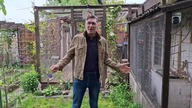 Kury w kropki i kanarki w Garden kuRaż * kiełki dla ptaków