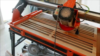 Test PRZECINARKI DO PŁYTEK na wodę Norton Clipper - Cięcie płytki pod katem 45 stopni