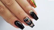 Black nails with aurora effect  tutorial / 3w1 i-nails dobrarada