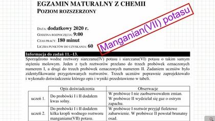 ZADANIE 11,12,13 CKE 2020 LIPIEC MANGAN I KWAS SIARKOWY(IV) REDOKSY