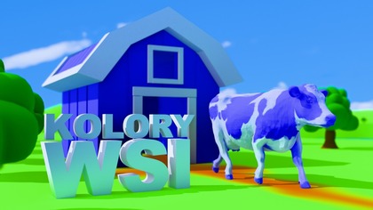 Kolory dla dzieci z krową na wsi