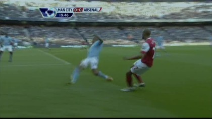 Premier League sezon 2010/2011 Manchester City - Arsenal 0-1 SAMIR NASRI