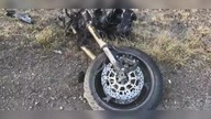 LiveLeak - Motorcycle slides underneath patrol car