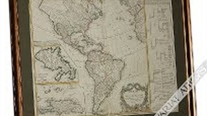 Mapa Ameryki Północnej i Południowej  - de Vaugondy (c.1723-1786)
