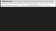 Matura rozszerzona matematyka  maj 2018  zadanie 12 - r&oacute;wnanie kwadratowe z parametrem