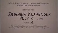 Zbigniew Klawender Historia mówiona Auschwitz Oranienburg 1