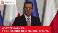 Morawiecki i Kamiński zapowiadają zaostrzenie kar za podniesienie ręki na policjanta