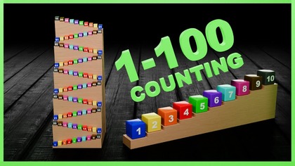 Numbers Song Stairs 1-100 Colorful Blocks