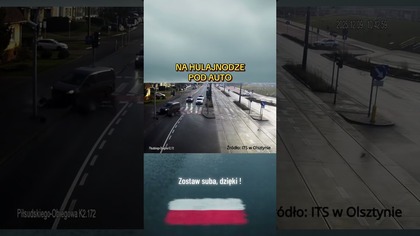Wyszedł z cienia i hulajnoga pod maską! Jak to przeżył? #polskiedrogi #uwaga