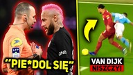 Neymar ZWYZYWAŁ sędziego za jego DECYZJE! Van Dijk NISZCZY swoich rywali, a Lewy PONOWNIE STRZELA