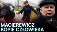PILNE.  MACIEREWICZ KOPIE CZŁOWIEKA NA MIESIĘCZNICY SMOLEŃSKIEJ.  TYLKO U NAS