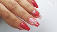 Valentines heart nails art tutorial / i-nails hybrid /dobrarada