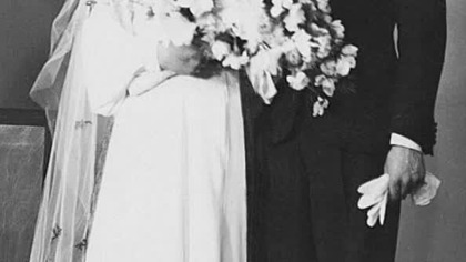 Ślub Józefa Bajora i Kazimiery Bartoszewicz, rodziców Alwidy Bajor.  Wilno, 1938 r..