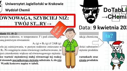 W pewnym reaktorze, w temperaturze T i pod ciśnieniem p SZYBCIEJ NIŻ TW&Oacute;J STARY, ALGEBRA(R&Oacute;WNOWAGA).  ZADANIE 11 UJ 2020 #Chemia