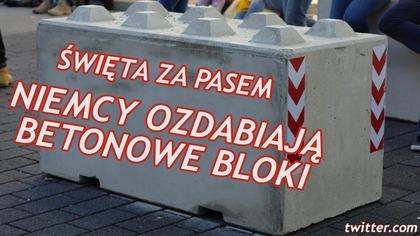 AFD Zrobiło Konkurs na Najładniej Przystrojony Klocek Merkel