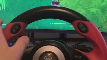 Playing Genshin Impact...  but using Steering Wheel 