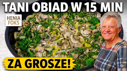 Tylko 500 g pieczarek i 1 por.  Tani obiad, smak jak u babci!