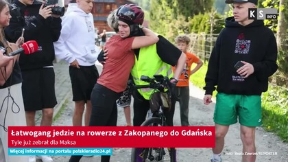 Łatwogang jedzie na rowerze z Zakopanego do Gdańska.  Tyle już zebrał dla Maksa [KS Info]