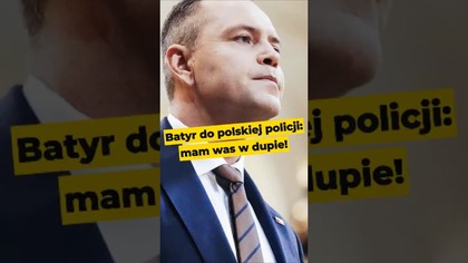 Batyr do polskiej policji: mam was w dupie! #Batyr #Nawrocki #JasnaGóra #Dragon #policja #polityka