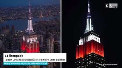 11 listopada.  Robert Lewandowski podświetlił Empire State Building [KS Info]