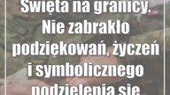 Święta na granicy.  Nie zabrakło podziękowań, życzeń i symbolicznego podzielenia...