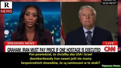 Senator Lindsey Graham chce zbombardować Iran 2023