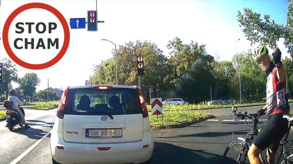 Rowerzysta opluł samochód za zbyt bliskie wyprzedzanie!? #1985 Wasze Filmy