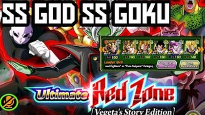 SS GOD SS GOKU VEGETAS STORY EDITION ULTIMATE RED ZONE DBZ DOKKAN BATTLE