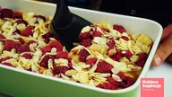 Pudding chlebowy z malinami