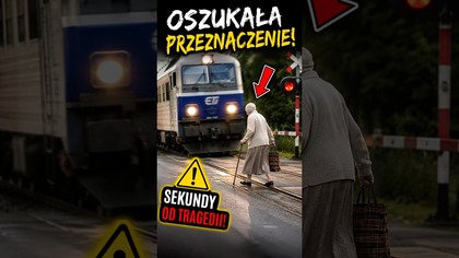 Babcia weszła na tory.  Sekundy dzieliły ją od tragedii!  #shorts #kolej #bezpieczeństwo