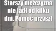 Starszy mężczyzna nie jadł od kilku dni.  Pomoc przyszła w samą porę