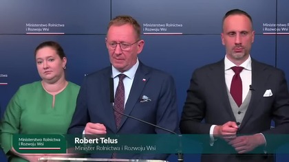 Briefing prasowy ministra rolnictwa i rozwoju wsi Roberta Telusa