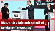 Błaszczak na konferencji PiS odsłonił lodówkę w serduszka.  W środku była niespodzianka | Gazeta.pl