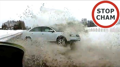 Poślizg przy wyprzedzaniu na nawianym śniegu #2132 Wasze Filmy