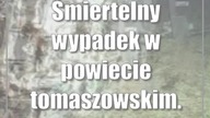 Śmiertelny wypadek w powiecie tomaszowskim.  Auto dachowało