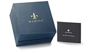 MAMONA Womens Watch and Bracelet Gift Set Rose Gold Stainless Steel and White Ceramic