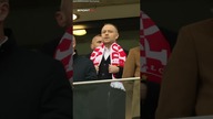 Prezydent Karol Nawrocki obecny na trybunach podczas meczu Polska - Albania 