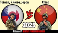 Japonia, Korea Południowa i Tajwan vs Chiny 2025 | Porównanie siły militarnej #militarypower