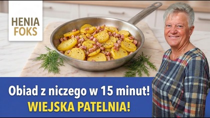 Pyszna wiejska patelnia ze wczorajszych ziemniaków.  Obiad z niczego w 15 minut!