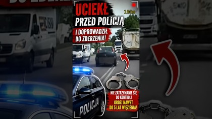  Ucieczka przed policją zakończyła się zderzeniem.  Czy było warto? #policja #droga #bandycidrogowi