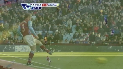 Premier League sezon 2010/2011 Aston Villa - Arsenal Londyn INTERWENCJA Fabiańskiego nr. 1