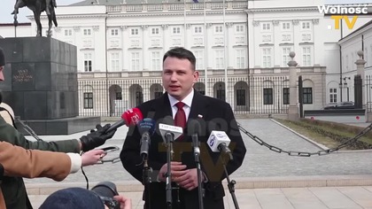 MENTZEN ZMIAŻDŻYŁ FUNKCJONARIUSZKĘ GAZETY WYBORCZEJ POD PAŁACEM PREZYDENCKIM! [cała konferencja]