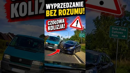 Sekunda do tragedii i doszło do kolizji!  #kierowcy #dashcam #wypadek