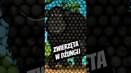 Zwierzęta w dżungli dla dzieci z piłkami - goryl