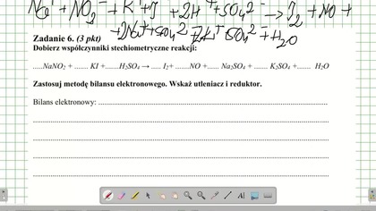 NaNO2 + KI +H2SO4 + I2+ NO +Na2SO4 + K2SO4 + H2O.  ZADANIE 6 AM2005 REDOKS BEZ STOPNI