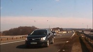 Wybuch opony na autostradzie A4