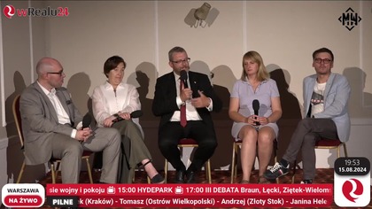 Braun, Łęcki, Ziętek-Wielomska, Zaorska i Rola! DEBATA LIVE! (15.08.2024)