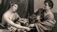 Józef i żona Putyfara rycina angielska z XVIII wieku